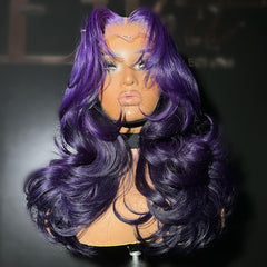 Ombre Purple HD Lace Front Wig