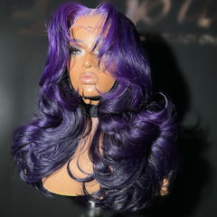 Ombre Purple HD Lace Front Wig