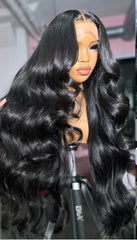 Long 40 inch Wear and Go glueless Wigs HD 13x4 Lace Front Body Wave Human Hair 200 Density Wigs No Glue