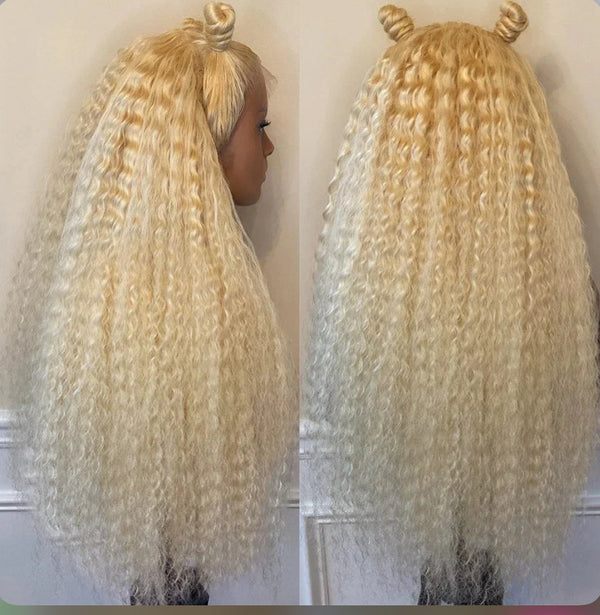 #613 Blonde Deep Wave Human Hair 13x4 Lace Front Wig