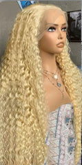 #613 Blonde Deep Wave Human Hair 13x4 Lace Front Wig