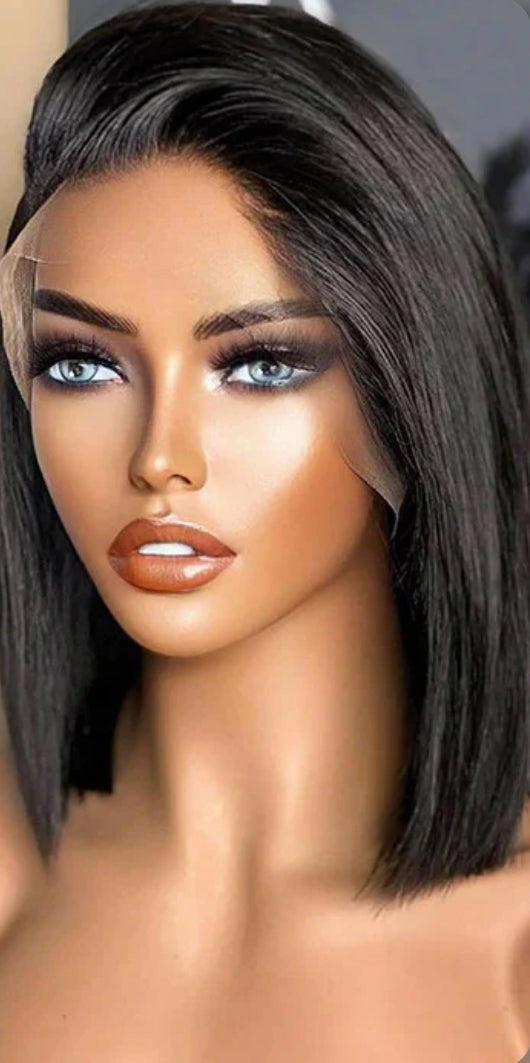 13x4 Pre Plucked Straight Short Human Hair Wig