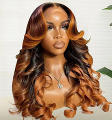 Ombre Colored Pre-Plucked 200% Density Body Wave Wig