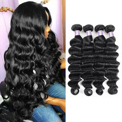 Hair Malaysian Loose Deep Wave 4 Bundles Virgin Human Hair