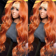 Pre Plucked Ginger Colored 13x6 HD Lace Frontal Wig
