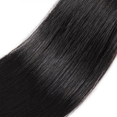 Malaysian Straight Hair 4 Bundles with 13X4 Lace Frontal Human Hair