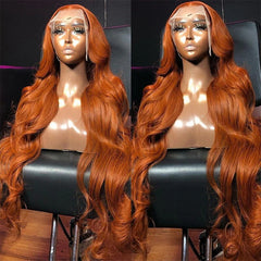 Pre Plucked Ginger Colored 13x6 HD Lace Frontal Wig